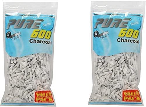 Rakuten - STANWELL(スタンウェル) PURE(ピュア) 手巻き用 スリム チャコール フィルター 6mm x 25mm バリューパック600 2個セット
