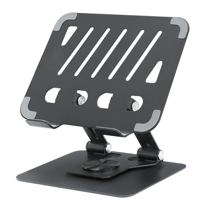 AvidPad タブレットスタンド アルミ製 折りたたみ式 高さ角度調整 姿勢改善 滑り防止パッド安定性卓上縦置き