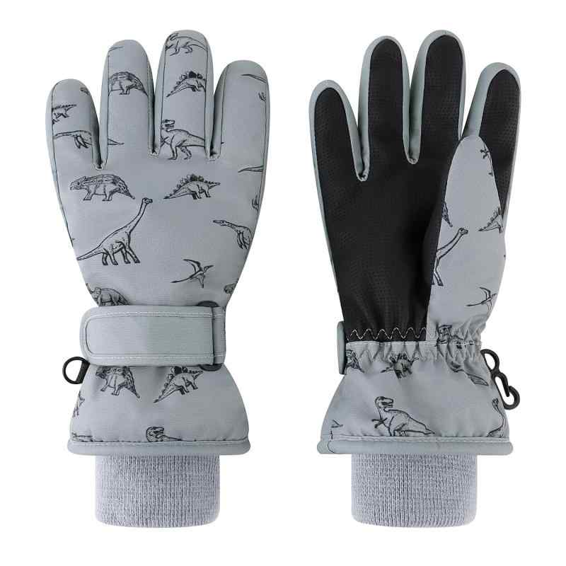 Gloves - スキーグローブ 子供 キッズ 手袋 防寒 スノー手袋 てぶくろ 子ども 冬 【5層断熱/撥水加工/防風保温/滑り止め/裏起毛/紛失防止】男の子 女の子 雪遊び・通学・アウトドア