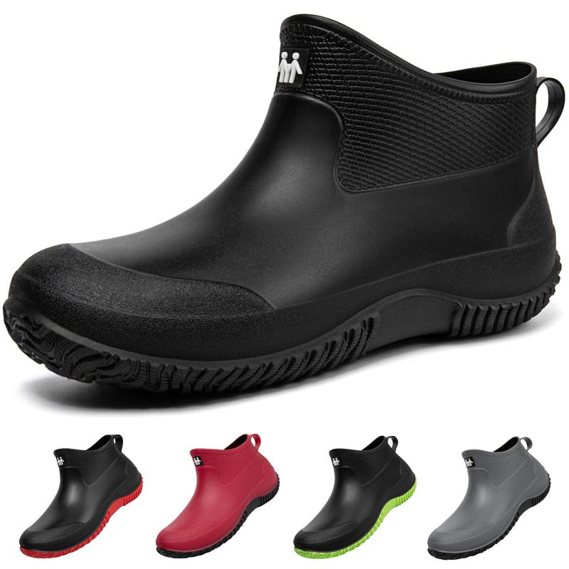 [MERPHINE] レインシューズ メンズ レディース れいんしゅーず 雨靴 ショート 軽量 防水 梅雨対策 台風 通勤 通学