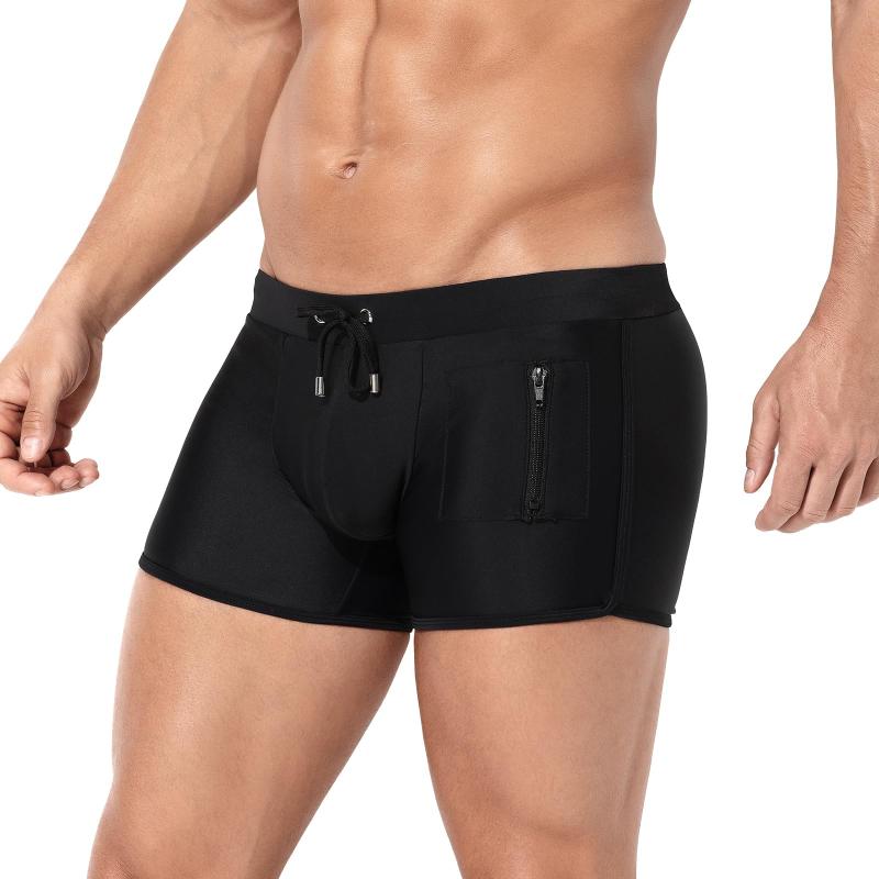 [Arjen Kroos] 水着 メンズ スイムパンツ フィットネス水着 水泳パンツ ボクサー 紐付き ポケット付き サーフパンツ ローライズ AK4006 1枚