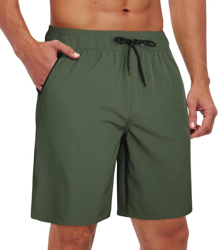 [Hilarocky] 水着 メンズ サーフパンツ ハーフパンツ 膝丈 海パン メッシュインナー付き 水陸両用 UVカット 通気速乾 大きいサイズ