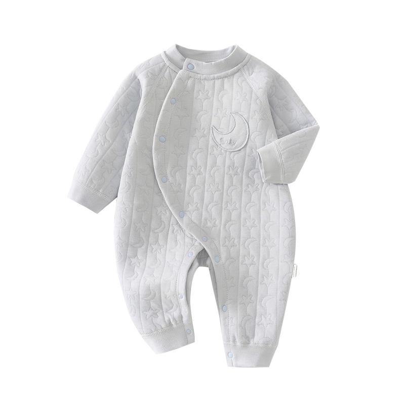 [Utsukusi] ベビー服 長袖 綿 ロンパース カバーオール 前開き 赤ちゃん 新生児服 秋冬 冬用 防寒着 出産祝い 男の子 女の子