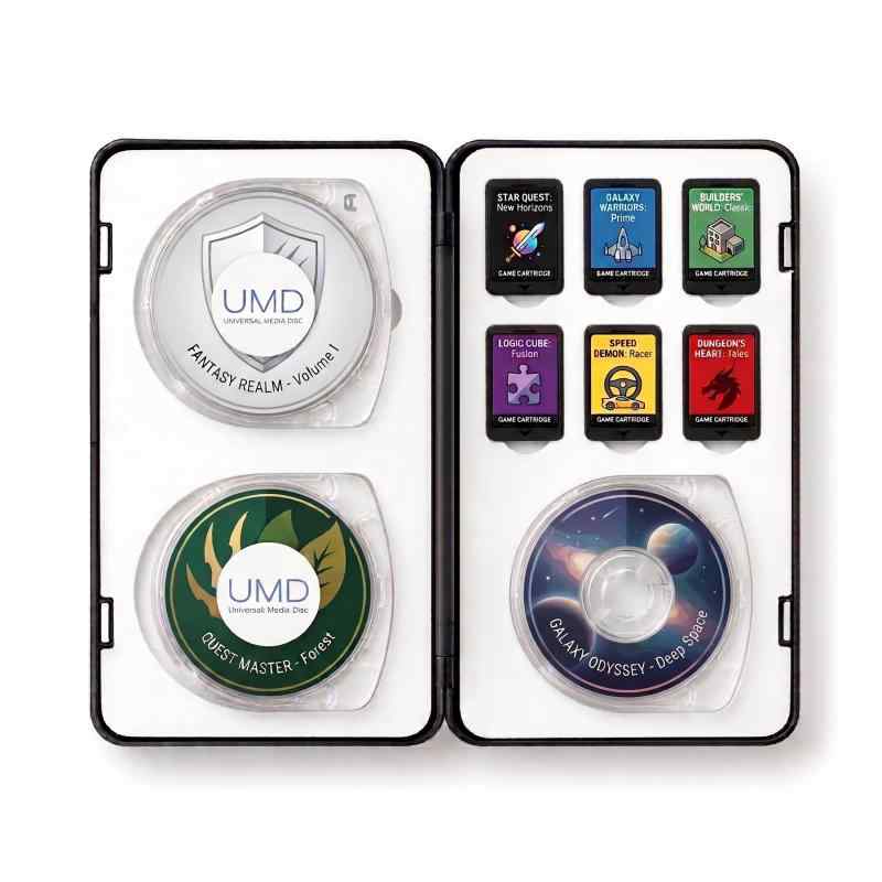 PSP UMD用収納ケース ゲームソフト3枚 メモリスティック6枚収納可能 カセット整理