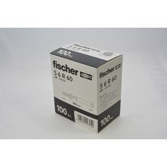 ・呼径:6mm ・長さ:60mm ・穿孔深さ:70mm ・引張最大荷重:1.32kN ・下穴径(コンクリート):6mm ・下穴径(ALC):6mm ・質量:95g ・適合ねじ:木ねじ・タッピングねじ ・素材:ポリアミド樹脂PA6(ナイロン6) ・入り数:100本