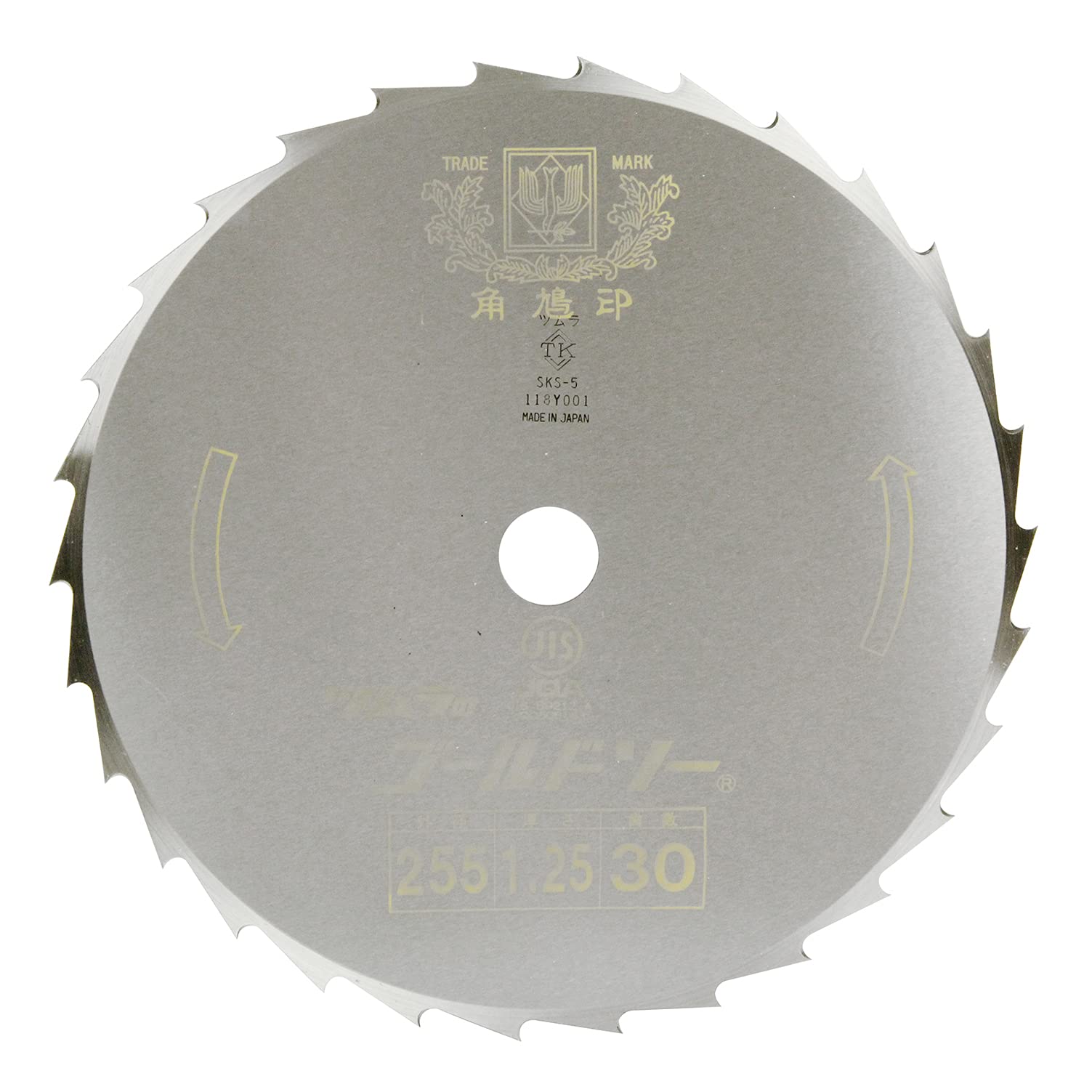 ・外径:255mm ・板厚:1.25mm ・刃数:30枚 ・刃型:笹刈