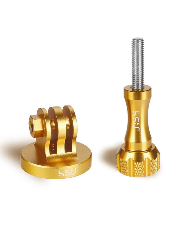 HSU アルミ三脚マウントアダプタセット つまみネジ付き GoPro Hero13/12/11/10/9/8/Max/7/6/5対応 1/4..