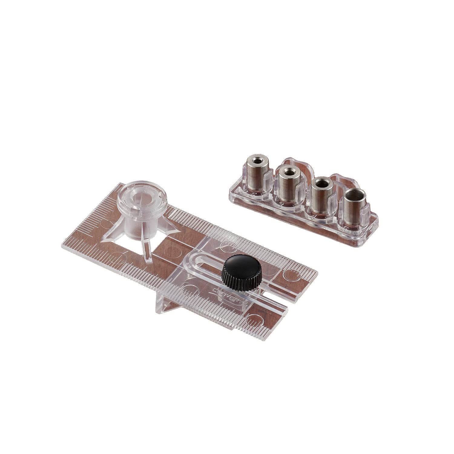 ・ガイド:2.5・3・4・6mm用 ・ドリルガイド高さ:20mm ・側面ストッパー使用可能距離:3~30mm ・ガイドサイズ:80×38mm ・ドリルガイド素材:ABS樹脂 ・ネジ素材:ナイロン・鋼 ・ガイド素材:ステンレス ・ガイドホルダー素材:ABS樹脂 ・ユニット数:1.0