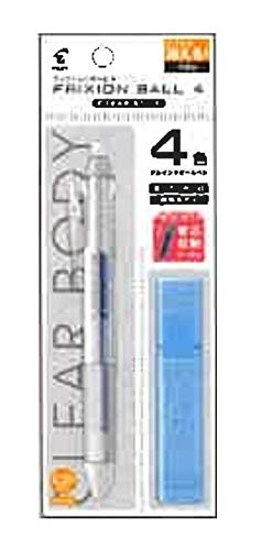 多色ボールペン 4色 0.38mm 超極細 フリクション 替え芯収納ケース付き 摩擦熱で消せる 消しカスが出ない 何度でも書き消し可能 文房具 オフィス用品 筆記用具 スケジュール管理 ノート用 事