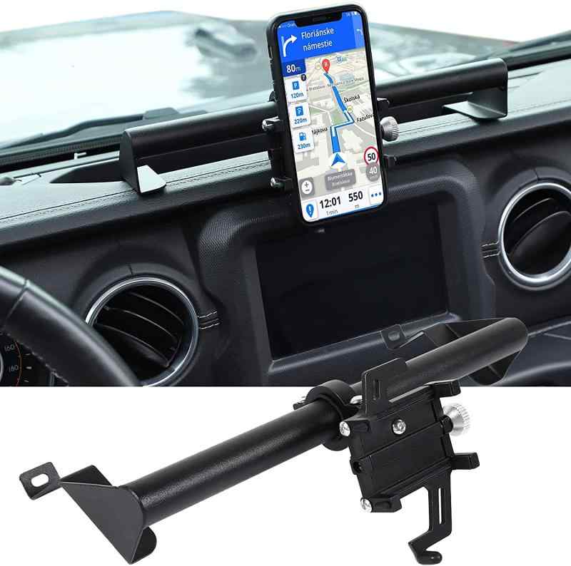 樂天商城 - 車載ホルダー ジープ ラングラー （Jeep Wrangler）JL 2018 2019 2020 2021 2022 携帯電話ホルダーポール おしゃれ 車 内装 パーツ アクセサリー ダッシュポット フロント パーツ カスタム (M(Bスタイル))
