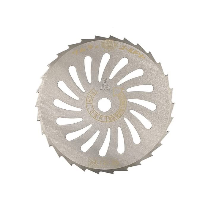 ・用途:笹刈、下刈、草刈用 ・外径:255mm ・刃厚:1.25mm ・穴径:25.4mm ・刃数:30 ・仕様:16窓付