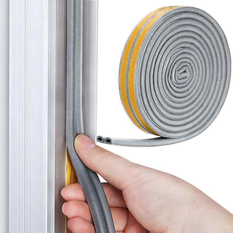 隙間テープ 防音テープ 全長6m ドア 防音 隙間 テープ 窓 隙間テープ ドア 隙間 防音 防寒 防虫 花粉対策 D型 防風 空調効率向上