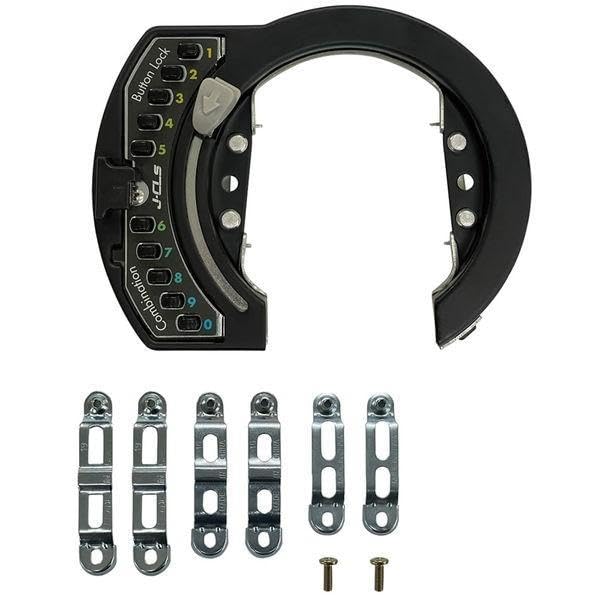 ・型番:JC-080CLB BK ・設定:10個のボタンで好きな番号に設定可能(桁数自由) ・対応車種:軽快車、電動アシスト付き自転車 ・同梱ステー径:Φ13mm、Φ16mm、Φ19mm