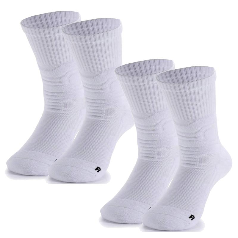 [Aqinmony] スポーツソックス バスケットボールソックス メンズ 無地 試合/練習用 中厚手 滑り止め ア..