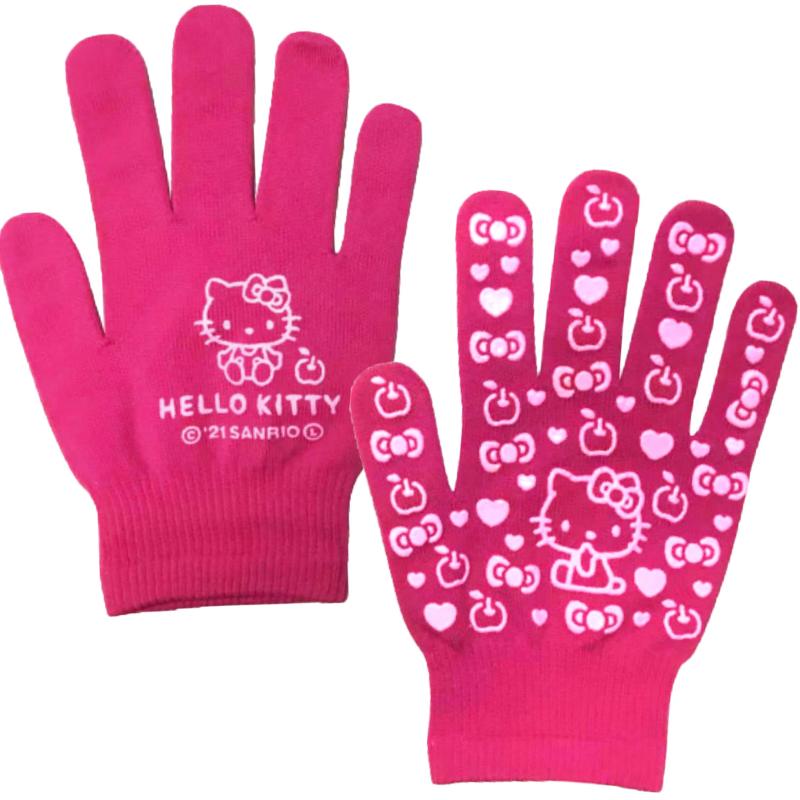 軍手 女性 子供用 滑り止め かわいい キャラクター サンリオ 日本製 作業用 てぶくろ 日本製 のびのび フィット キティ マイメロ クロミ シナモロール ポムポムプリン ポチャッコ 6シリーズ
