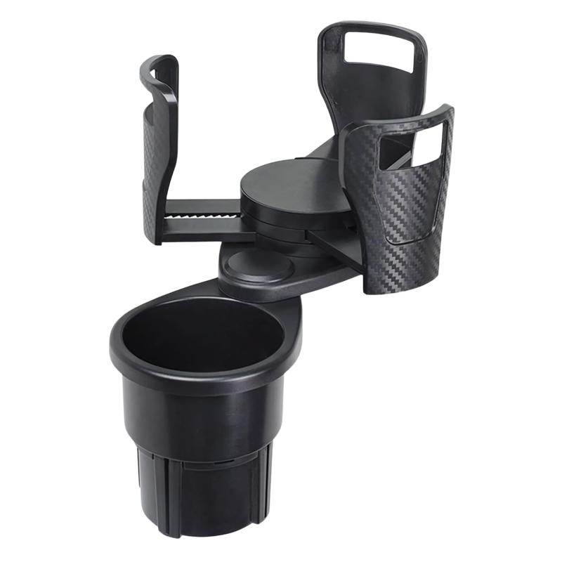 Charmoon 車 ドリンクホルダー カップホルダー 増設 2in1 2個置き 360˚ 回転 7.4-15cm 調節可能 ペットボトル カップラーメン ホー...