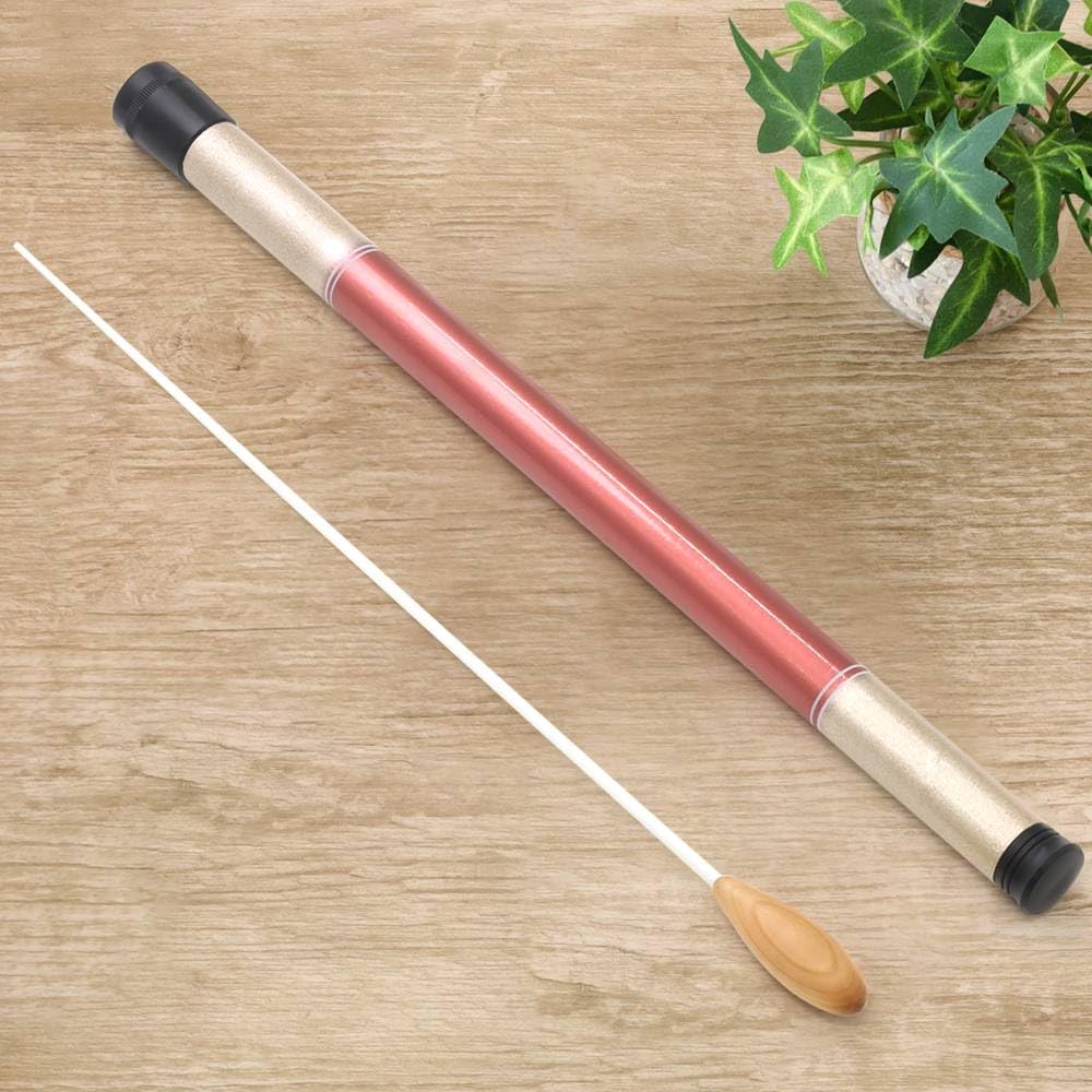 指揮棒 木製 ケース付き タクト 38.5cm 梨木 指揮者用 スティック 収納ケース セット 合唱コンクール 吹奏楽 オーケストラ 発表会 文化祭 合唱団 演奏 指揮用具 持ち運び 軽い 軽量 音楽用品