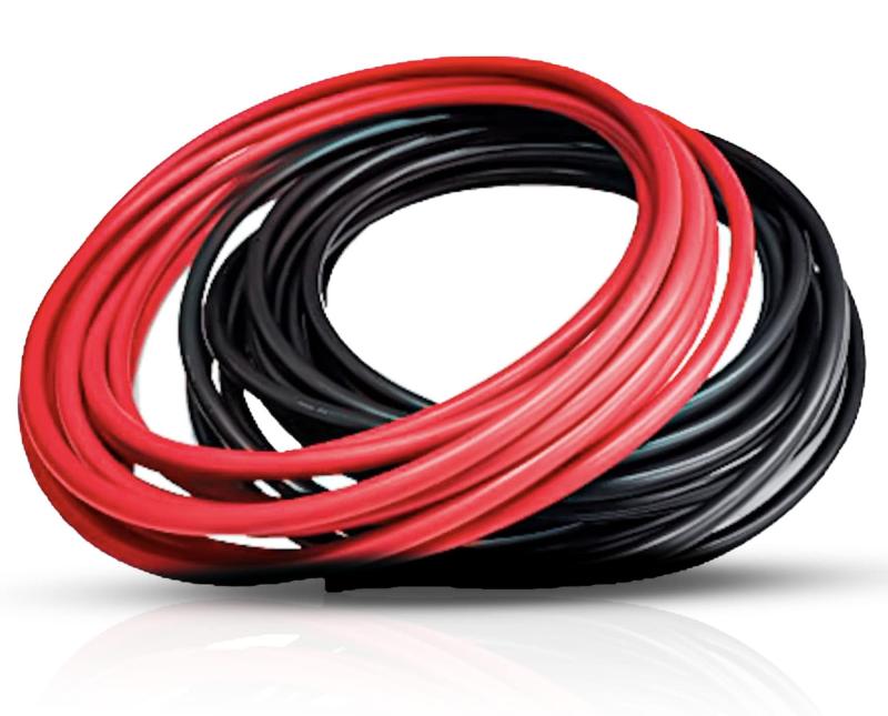 KIVケーブル 5.5sq 赤黒セット 切り売り1m～30m 600Vケーブル 電気機器用ビニル絶縁電線 バッテリー常時電源 KIV電線 5.5㎟ 絶縁キャップ...