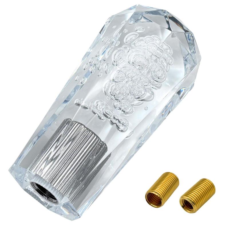 MARUHADO クリスタルシフトノブ 八角 汎用 トラック シフトレバー 変換アダプター付き M8 M10 M12 P1.25 MT(2.0)