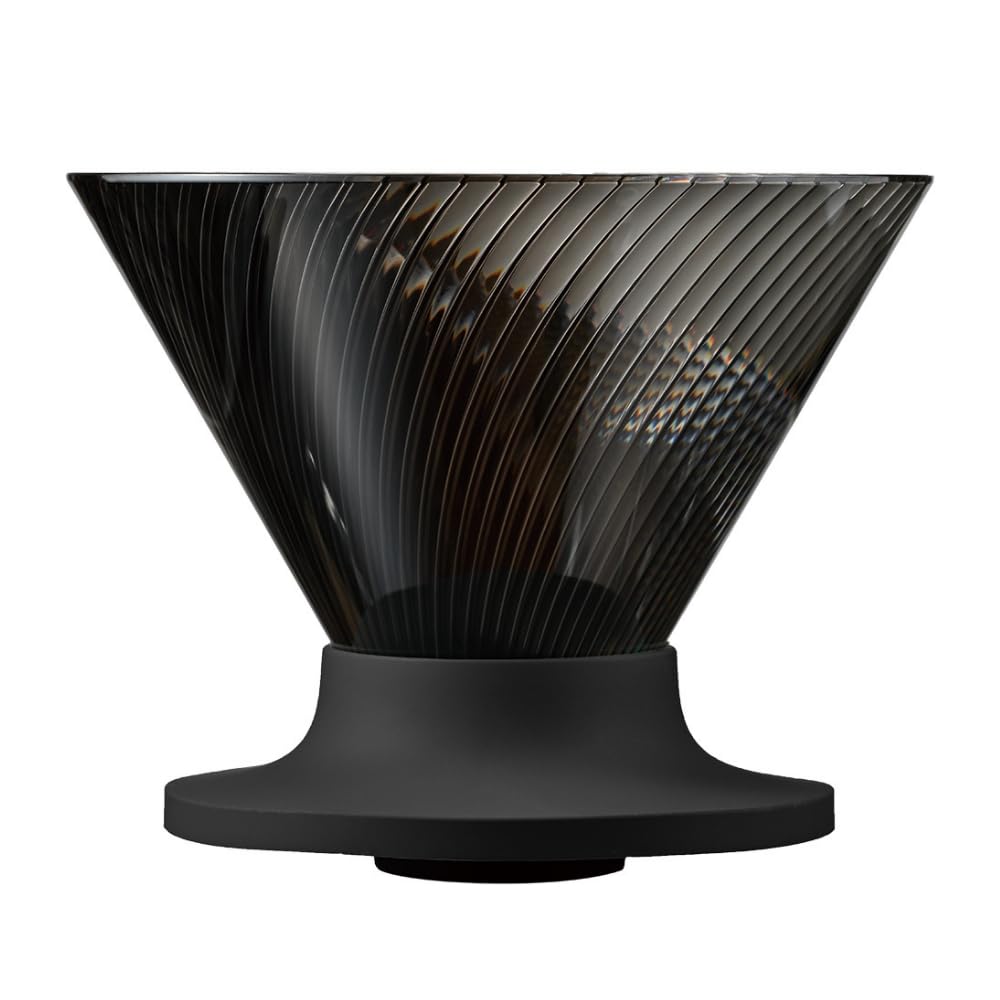 コーヒードリッパー V60 1~4杯用 トライタン樹脂 スパイラルリブ 日本製 ブラック 抽出スピード速い 雑味抑制 軽量 …