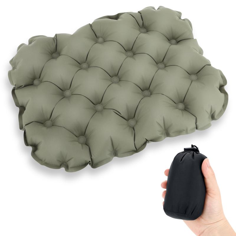 エアークッション 折りたたみ座布団 エアー座布団 1人用 防水 軽量 超コンパクト キャンプマット 携帯クッション 収納ケース付き 花見 キャンプ 観戦用 アウトドア用品