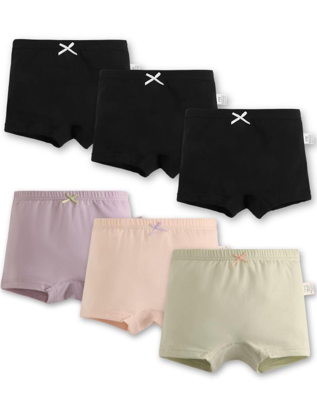 [HO-HO KIDS] パンツ 女の子 ショーツ 3枚 6枚セット 女児 柔らかい 快適 耐久 綿100% 綿95% ボクサーパンツ 子供 下着 インナー かわいい インナーパンツ 女児ショーツ