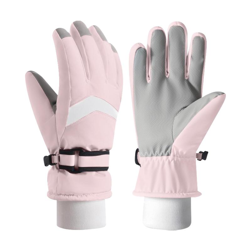 TRIWONDER スキーグローブ 子供 キッズ 手袋 タッチパネル対応 防寒 防風 スノー手袋 てぶくろ 子ども 冬 撥水加工 滑り止め 裏起毛 紛失防止 男の子 女の子 雪遊び 通学 アウトドア バイク 雪