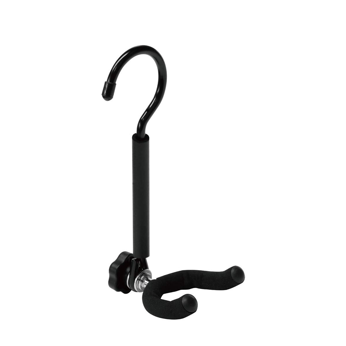 Ukulele Hanger, Hanging Type, Wall Mount Hook, Lacquer Compatible, Black, Wooden Base, Instrument Stand, Stringed Instrument Holder, Space-Saving, Wall Storage, Home, Practice Room, Guitar Stand, Instrument Accessories