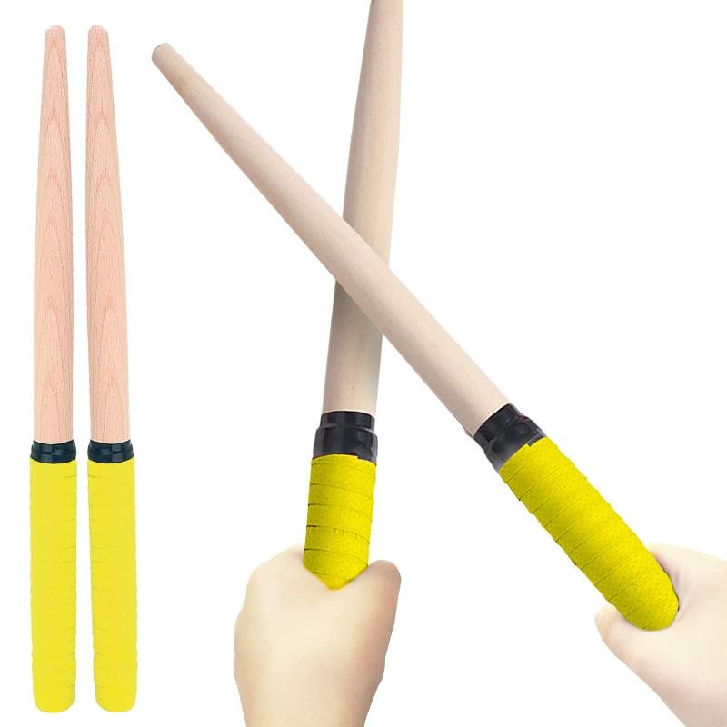 PENGUINFLY マイバチ バチ たいこ 太鼓 ロール ばち 子供用 グリップ 連打 ドラムスティック 撥 初心者 入門 軽い 35cm 天然木 木製 軽量 祭り