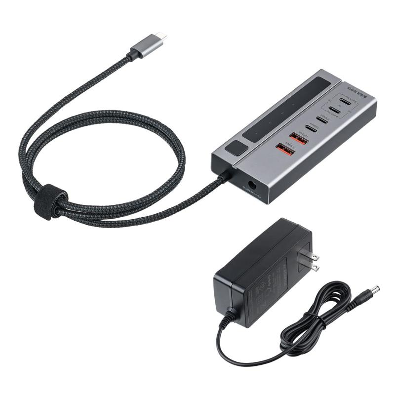 サンワダイレクト USBハブ 400-HUBA23GM/HUB070BK