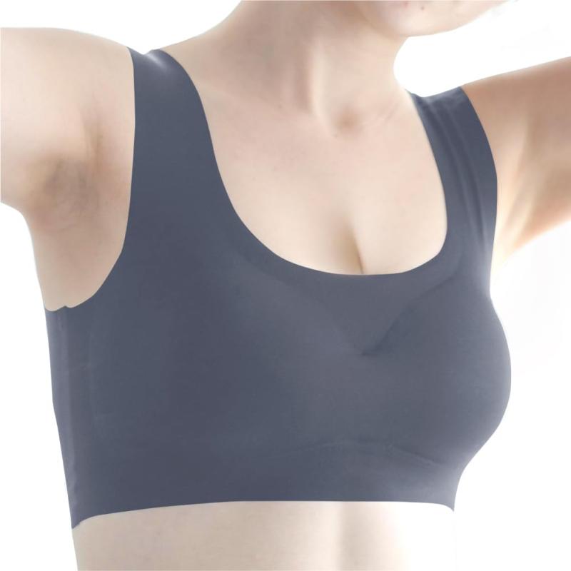 [IkucheL] スポーツブラ 1枚＆2枚セット ノンワイヤーブラ シームレスブラ 締め付け感ゼロ ストレスフリー 吸汗性 通気性 快適 ジム ヨガ