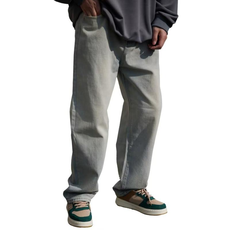 [Fuyumoe] ジーンズ メンズ ワイド デニムパンツ メンズ ズボン ワイド ジーパン 大きいサイズ ゆったり ルーズ イージー