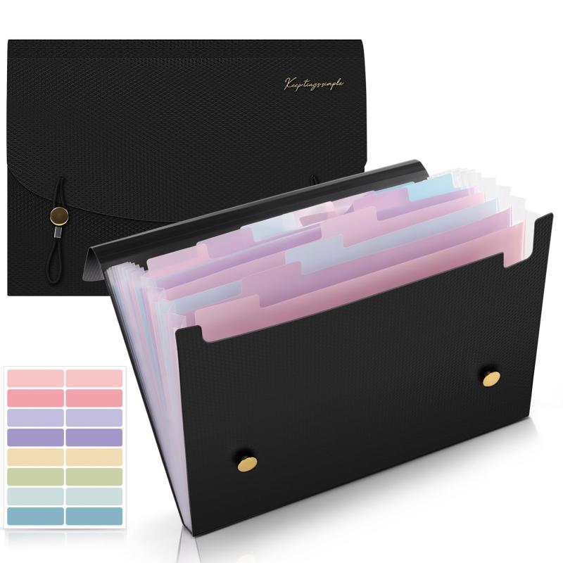 SKYDUE 新デザイン カラー ドキュメントファイル 書類収納ボックス ファイルケース A4 スナップ式 防水..