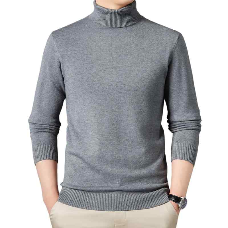 ROOKMZU セーター メンズ 冬服 メンズ タートルネック ニット トップス 防寒着 上着 暖かい 無地 ケーブル編み カジュアル トップス 長袖 厚手 ケーブル インナー