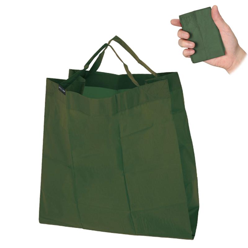 Rakuten - MOTTERU ポケットスクエアバッグ 簡単折りたたみ エコバッグ 携帯 ワイド MO-1114-002