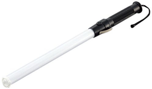・色:赤、青 ・幅:34mm ・長さ:540mm ・発光部:340mm ・LED:6個使用 ・連続使用時間:40時間(アルカリ電池使用) ・切り替え:赤点滅、青点滅、消灯 ・電源:単2乾電池×3本 ・本体素材:PVC ・グリップ素材:ABS