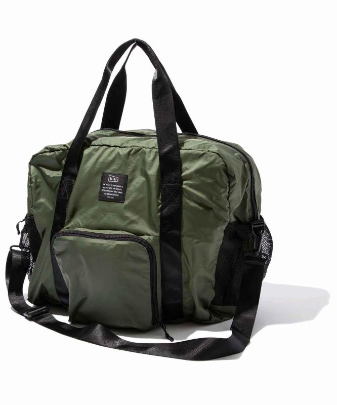 KiU キウ PACKABLE TRAVELING BAG トラベルバッグ 旅行バッグ 大容量 キャリーケースに取り付け可能 はっ水 防水 コンパクト かわいい おしゃれ メンズ レディース 男女兼用 パッカブル トラベリン