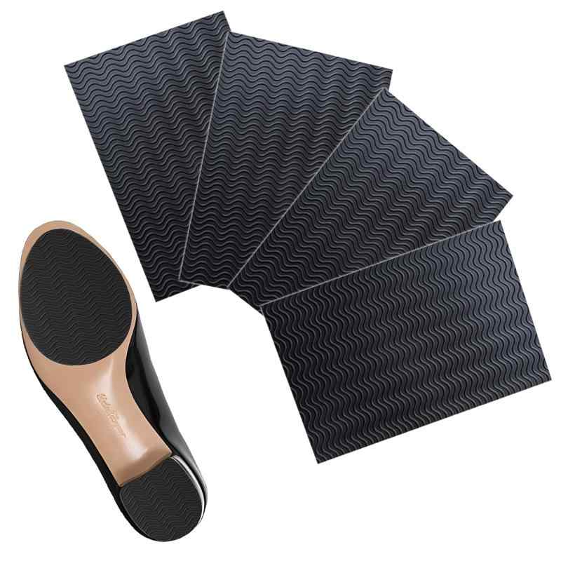 サムコス 靴底滑り止めパッド 4枚入り 10×15cm 靴底 滑り止め 補修 靴底プロテクター 耐摩耗性 強粘着テープ付き 貼るだけ 不浸透性 靴底とヒール滑り止めグリップパッド ソール保護