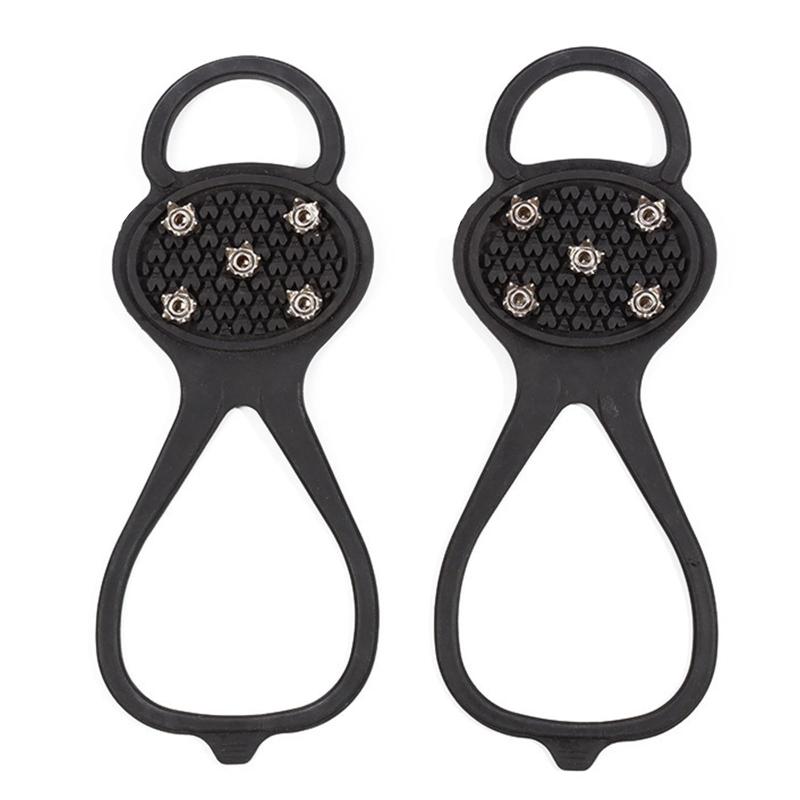 TerraShine アイゼン 滑り止め スノースパイク 1ペア 登山 アイゼン チェーンスパイク  ...