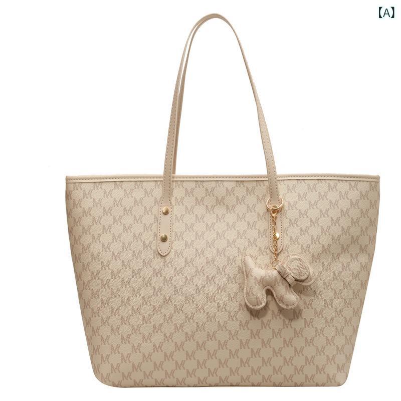 Tote Bag - トートバッグ レディース ショルダーバッグ 大容量 A4対応 通勤バッグ 肩掛けバッグ 鞄 ファスナー付き 軽量 収納しやすい シンプル 無地 カジュアル 通学 旅行 ビジネス ハンドバッグ 多機能 丈夫