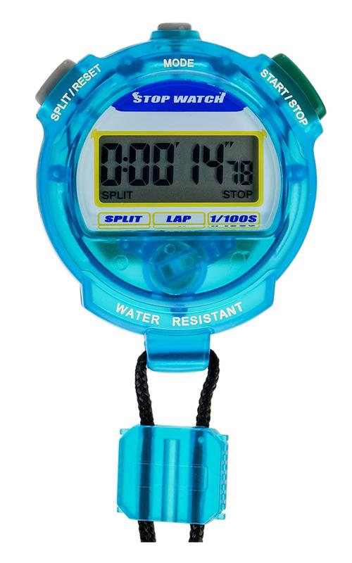 CREPHA(クレファー) ストップウォッチ 防水 カウントダウンタイマー ラップタイム スプリットタイム計測 ストラップ付き