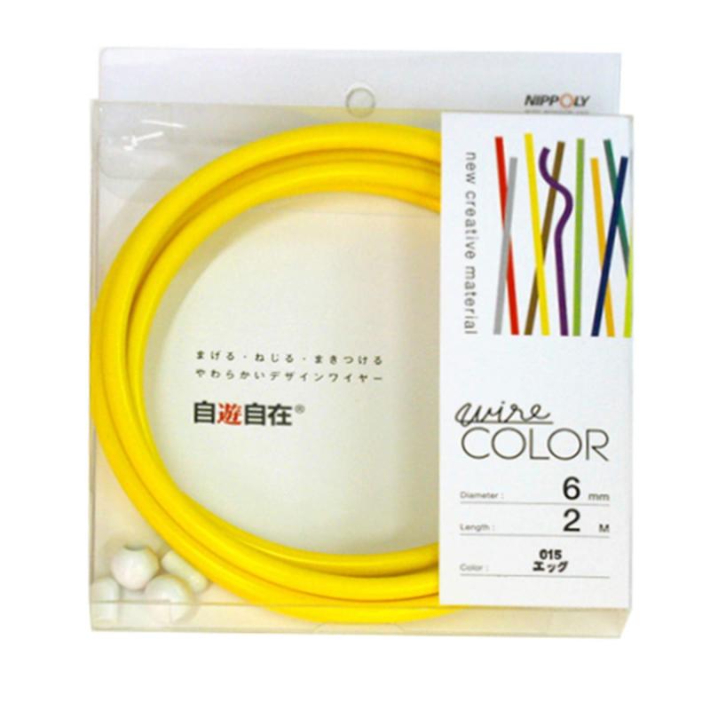 日本化線 (カラーワイヤー) 自遊自在 [アルミ線/塩化ビニル] [線径] 6.0mm x [長さ] 2m (1巻) (デザイ..