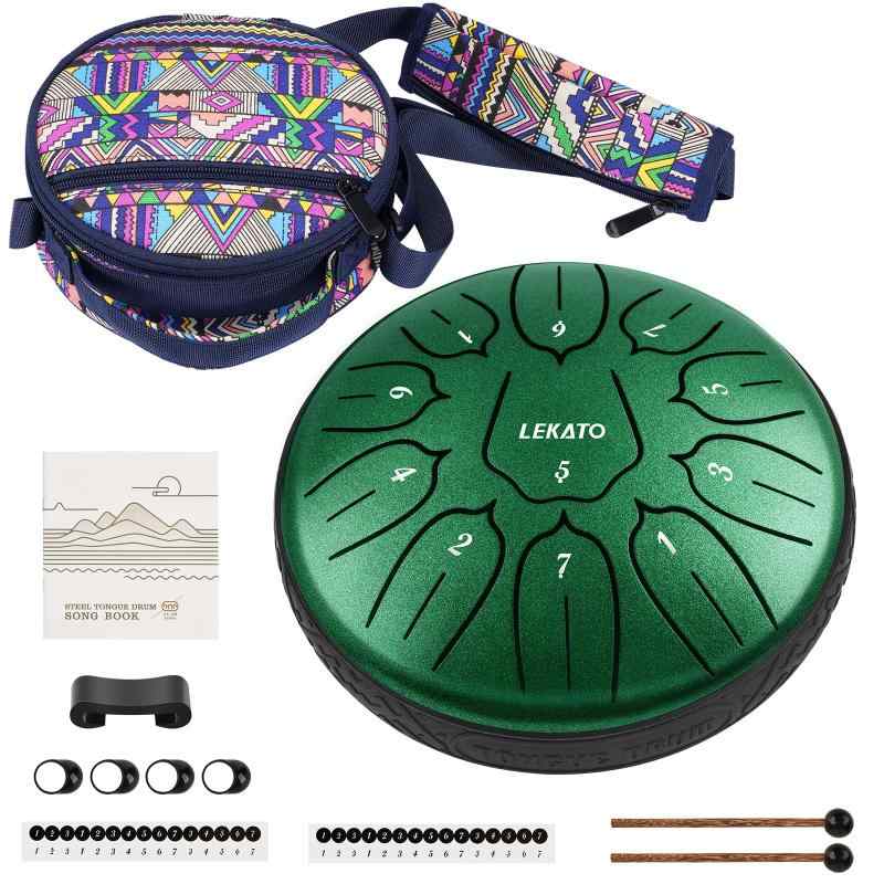 タングドラム スリットドラム 11音 6インチ 収納バッグ付き 楽器 打楽器 ヨガ 瞑想 禅 祈り 楽譜付き