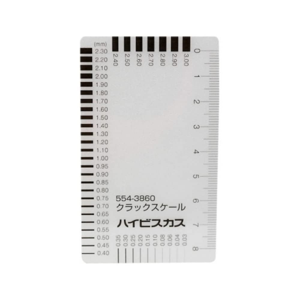 ・サイズ:55×91×0.25mm ・材質:レキサンフィルム製 ・読み取り可能値:0.03~3.0mm ・入数:1枚 ・コード番号:554-3860