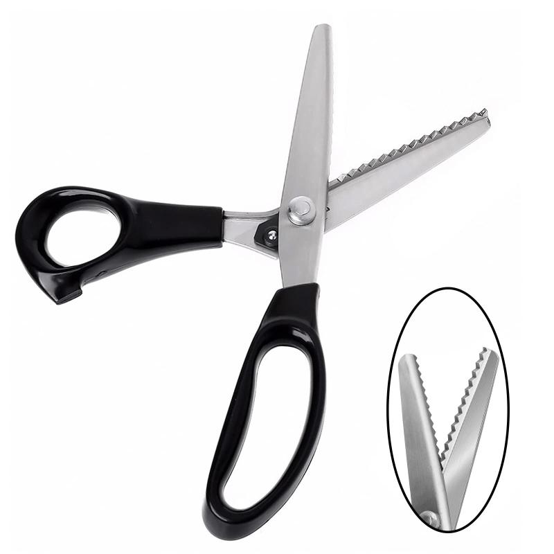 LIANHATA ピンキングハサミ ギザギザハサミ ステンレス製 山型 ピンキング鋏 ピンキングはさみ クラフトはさみ 握りやすい 鋭利 裁縫 布切り手芸洋裁鋏DIY ラッピング用 洋裁道具