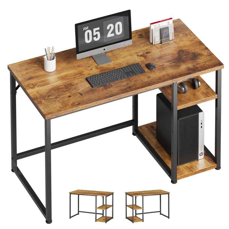 デスク パソコンデスク 机 pcデスク 勉強机 ゲーミングデスク 白 ワークデスク テーブル 一人暮らし 家具 パソコンラック table 学習机 デスク 収納ローテーブル