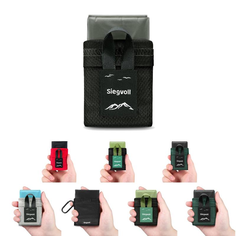 Siegvoll 折りたたみレジャーシート コンパクト 軽量 破れにくい 洗濯機洗い 一体型収納袋(グリーン)付き 携帯 ポケットレジャーシート ビーチ 遠足 キャンプ 登山 運動会 花火大会 夏祭り 桜