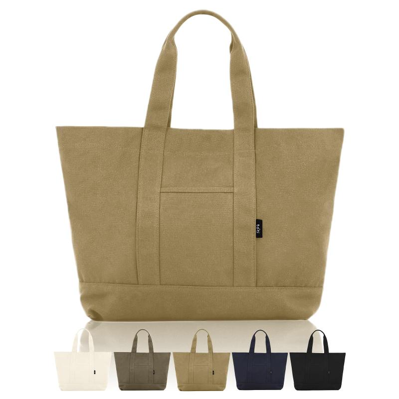 [tóti] 【もう容量に悩まない】30L 大容量 トートバッグ 大きめ キャンバス 厚手 軽量 綿100% 肩掛け メンズ レディース 買い物 旅行 アウトドア 通勤 通学 保育園 サブバッグ エコバッグ【4色