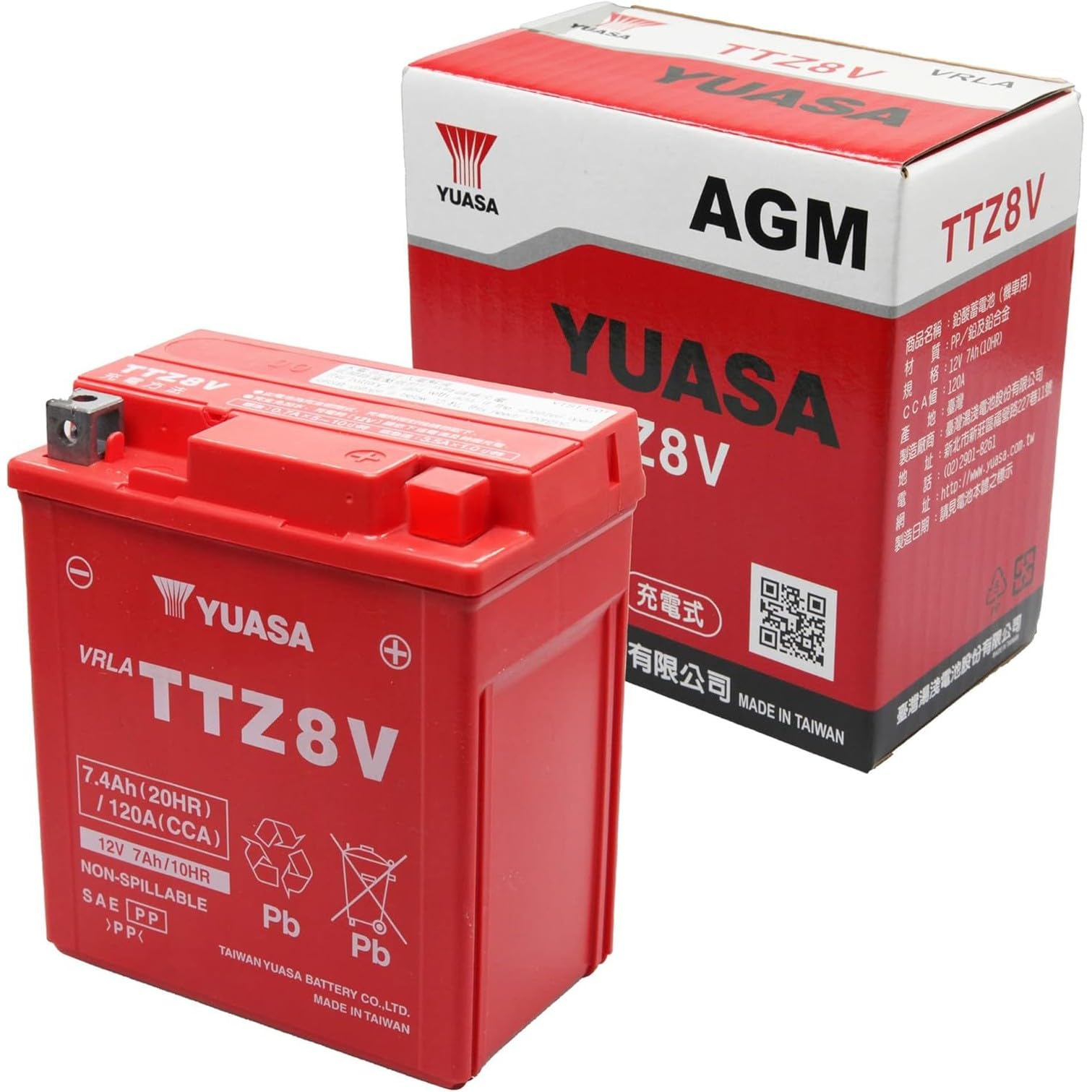 ・形式:シールド型 AGM バイク用バッテリー ・適合バッテリー:GTZ8V / YTZ8V / FTZ8V ・サイズ:長さ113mm×幅70mm×高さ130mm ・重量:約2.3kg ・10時間率容量(AH):7.0