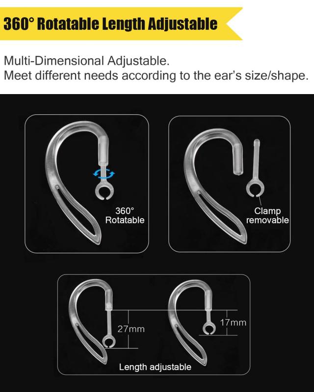 VSuRing AirPods Pro 3 用 イヤーフック AirPods Pro2/1 AirPods 4/3/2/1対応 360度回転 シリコン製 イヤーループ アップル ワイヤレス イヤホン対応 落下防止 紛失防止 スポーツ最適 透明 2個入